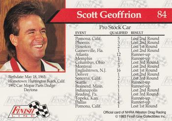 1993 Finish Line NHRA #84 Scott Geoffrion's Car Back