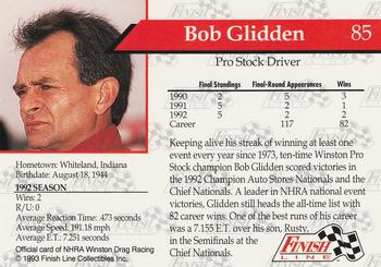 1993 Finish Line NHRA #85 Bob Glidden Back