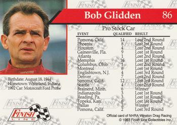 1993 Finish Line NHRA #86 Bob Glidden's Car Back