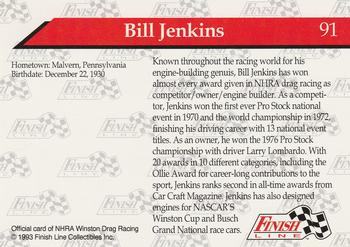 1993 Finish Line NHRA #91 Bill Jenkins Back
