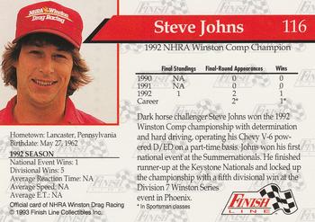 1993 Finish Line NHRA #116 Steve Johns Back