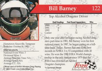 1993 Finish Line NHRA #122 Bill Barney Back