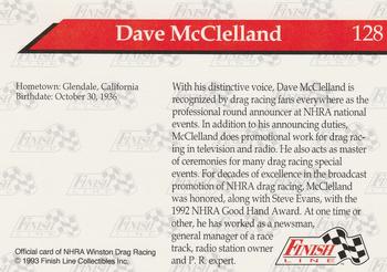 1993 Finish Line NHRA #128 Dave McClelland Back