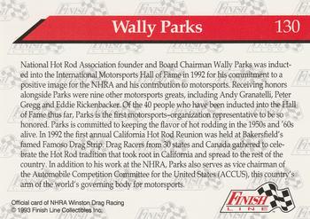 1993 Finish Line NHRA #130 Wally Parks Back