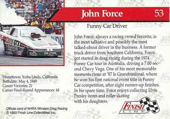 1993 Finish Line NHRA #53 John Force Back
