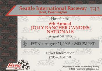 1993 Finish Line NHRA - Speedways #T-13 Seattle International Back