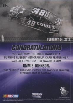 2014 Press Pass - Burning Rubber Blue #BR-JJ Jimmie Johnson Back