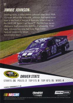2014 Press Pass - Color Proofs Black #17 Jimmie Johnson Back