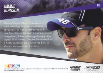 2014 Press Pass - Color Proofs Magenta #83 Jimmie Johnson Back