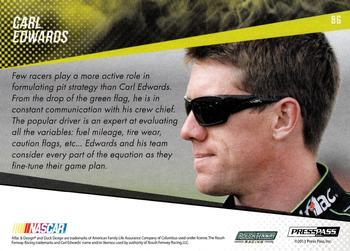 2014 Press Pass - Color Proofs Magenta #86 Carl Edwards Back