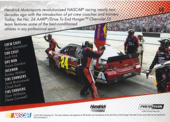 2014 Press Pass - Color Proofs Yellow #68 Jeff Gordon's car Back