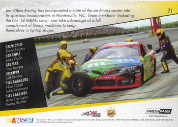 2014 Press Pass - Color Proofs Yellow #71 Kyle Busch's car Back