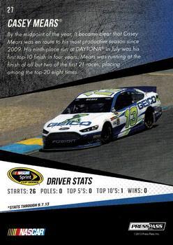 2014 Press Pass - Gold #27 Casey Mears Back