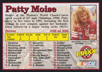 1992 Maxx (Black) #59 Patty Moise Back