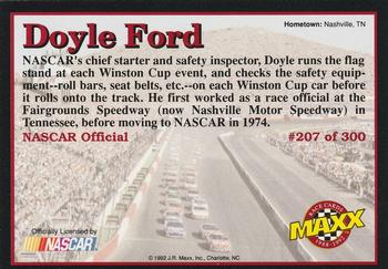 1992 Maxx (Black) #207 Doyle Ford Back