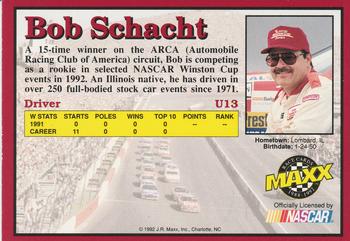 1992 Maxx Update (Red) #U13 Bob Schacht Back
