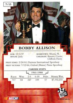 2003 Press Pass UMI Winston Cup Champions #7 Bobby Allison Back