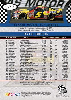 2007 Press Pass UMI Chase for the Nextel Cup #9 Kyle Busch Back