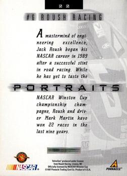 1997 Pinnacle Portraits #22 #6 Roush Racing Back
