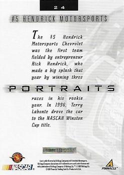 1997 Pinnacle Portraits #24 #5 Hendrick Motorsports Back