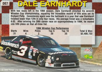 1995 Finish Line - Dale Earnhardt #DE7 Dale Earnhardt Back