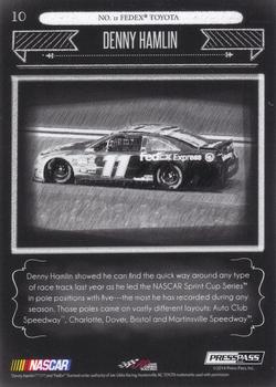 2014 Press Pass Total Memorabilia - Black and White #10 Denny Hamlin Back