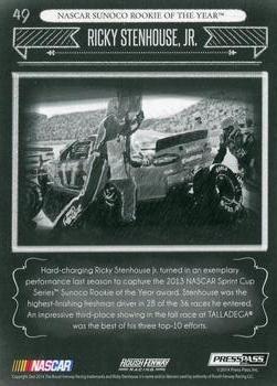 2014 Press Pass Total Memorabilia - Black and White #49 Ricky Stenhouse Jr. Back
