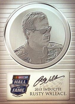 2014 Press Pass Total Memorabilia - Hall of Fame Plaques #HI 19 Rusty Wallace Front
