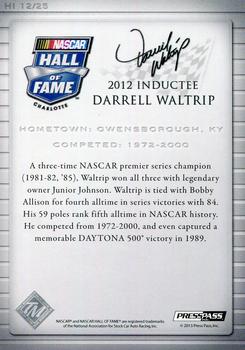 2014 Press Pass Total Memorabilia - Hall of Fame Plaques #HI 12 Darrell Waltrip Back