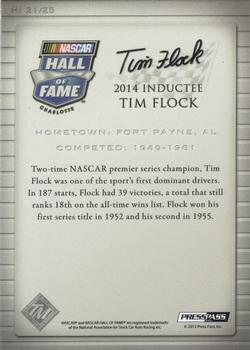 2014 Press Pass Total Memorabilia - Hall of Fame Plaques #HI 21 Tim Flock Back