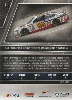 2014 Press Pass Redline #16 Dale Earnhardt Jr. Back