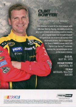 2014 Press Pass American Thunder - Color Proof Black #8 Clint Bowyer Back