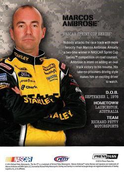 2014 Press Pass American Thunder - Color Proof Yellow #5 Marcos Ambrose Back