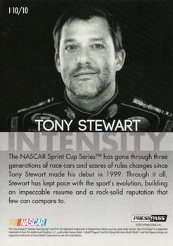 2014 Press Pass Redline - Intensity #I 10 Tony Stewart Back