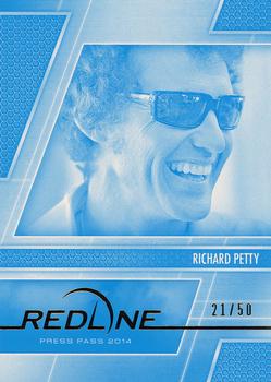 2014 Press Pass Redline - Color Proof Cyan #78 Richard Petty Front