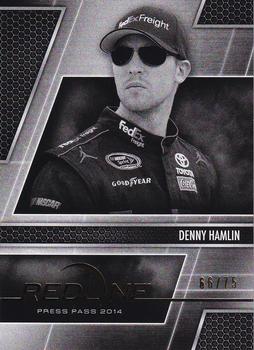 2014 Press Pass Redline - Color Proof Black & White #24 Denny Hamlin Front