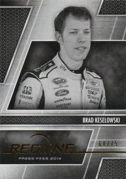 2014 Press Pass Redline - Color Proof Black & White #32 Brad Keselowski Front
