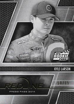 2014 Press Pass Redline - Color Proof Black & White #33 Kyle Larson Front