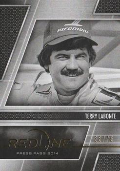 2014 Press Pass Redline - Color Proof Black & White #76 Terry Labonte Front
