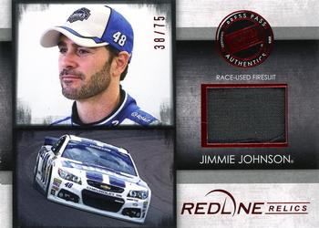 2014 Press Pass Redline - Redline Relics Red #RR-JJ Jimmie Johnson Front