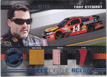 2014 Press Pass Redline - Pieces Of The Action Blue #PA-TS Tony Stewart Front
