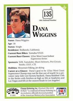 1991 Champs Hi Flyers #26 Dana Wiggins Back