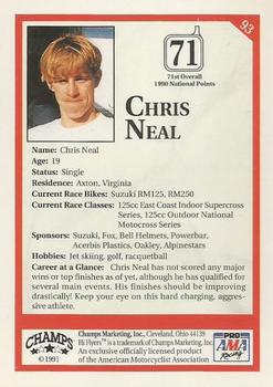 1991 Champs Hi Flyers #93 Chris Neal Back