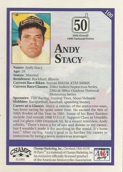1991 Champs Hi Flyers #100 Andy Stacy Back