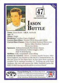 1991 Champs Hi Flyers #107 Jason Buttle Back