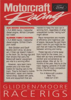 1992 Motorcraft #NNO Glidden/Moore Race Rigs Back