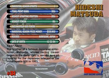 1997 Hi-Tech IRL #31 Hideshi Matsuda Back