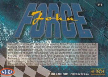 1997 Hi-Tech NHRA - John Force #JF-4 John Force Back