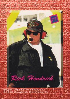 1995 Traks 5th Anniversary - Red #77 Rick Hendrick Back
