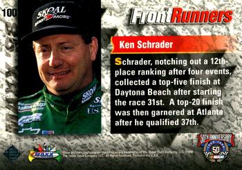 1998 Maxx #100 Ken Schrader's Car Back